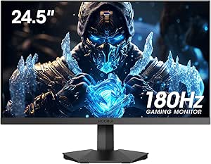 KOORUI 24.5 Inch FHD (1920 x 1080) Gaming Monitor 1ms 180Hz HDMI &amp; Displayport VA, Adaptive Sync, 178° Wide Viewing Angle