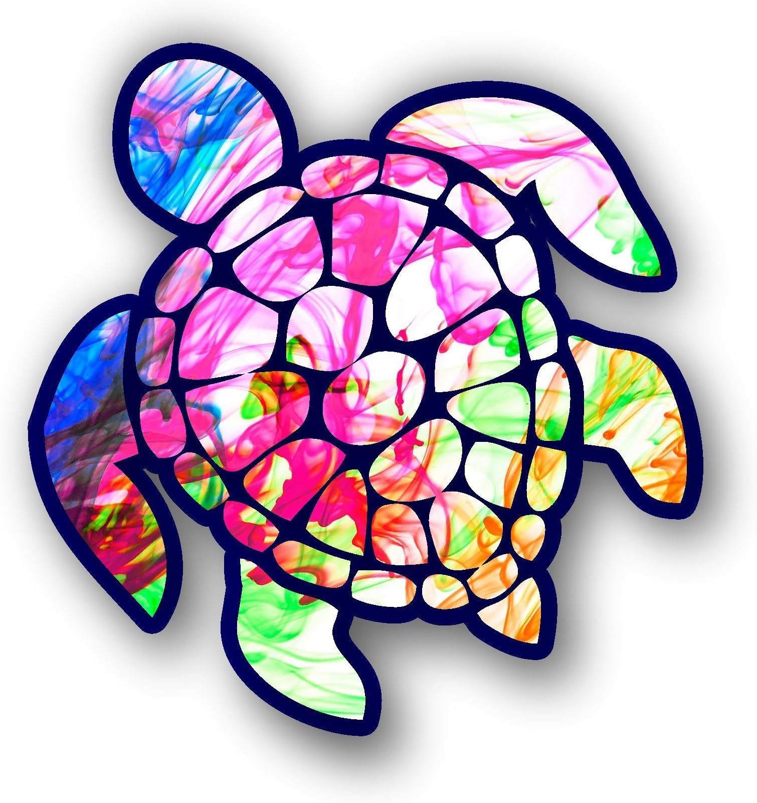 Vinyl Junkie Graphics Sea Turtle Decal/Sticker (Color Burst)