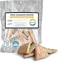 Vista 1 de Fresh Is Best Filetes de salmón liofilizados para perros – Pescado crudo liofilizado para gatos y caninos en bolsa resellable con cremallera