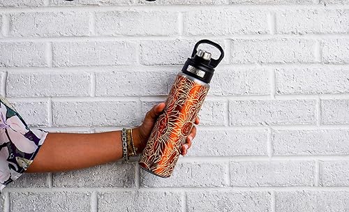 Miniatura 3 de Tervis Vaso aislado de triple pared Sunflower Power mantiene las bebidas frías, botella de boca ancha de 24 onzas, acero inoxidable