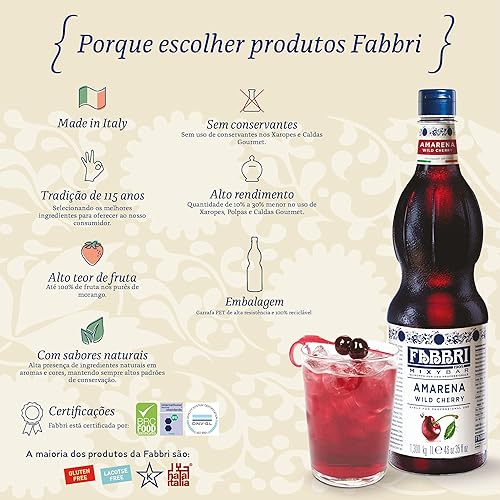 Miniatura 3 de Fabbri Jarabe saborizante, menta, fabricado en Italia, 33.8 onzas (1 litro)