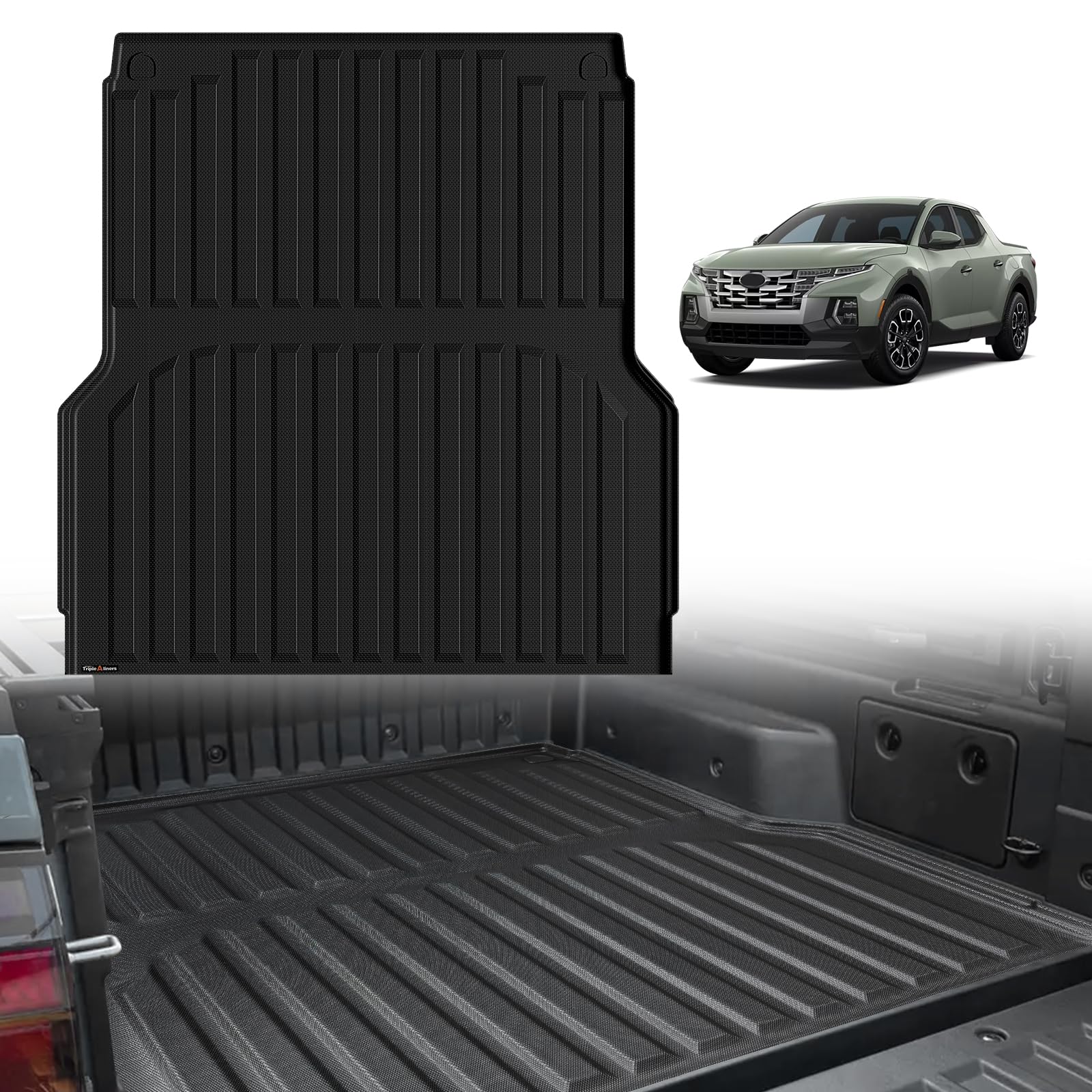 TripleAliners 4FT Truck Bed Mat for 2022-2026 Hyundai Santa Cruz