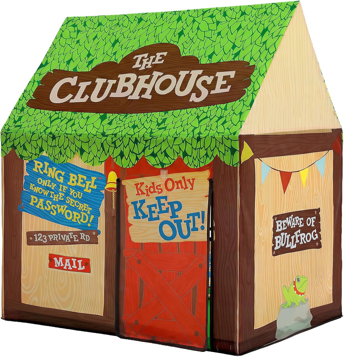 SweHouse Kids Play Tent Indoor: Clubhouse Tent for Toddler with Roll-up Door & Windows Playhouse - Boy Girl Tent Outdoor Birthday Gifts Toys - Image 8