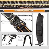 Vista 6 de Bolsas de cinturón de herramientas de cuero de 9 bolsillos, cinturón de herramientas resistente con hombro ajustable, bolsas multiusos