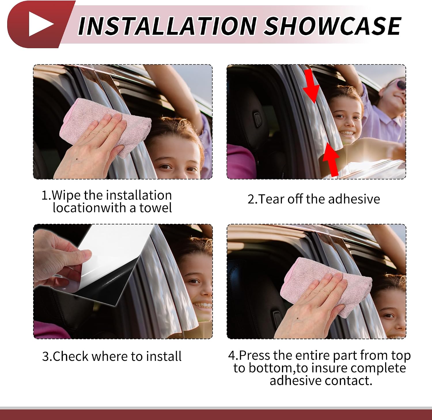 10 Pcs Door Pillar Window Trim for Acura RDX 2007-2012 Front Rear Left Right Anti Scratch Sticker Pillar Posts Door Outer Exterior Cover Silver Tone