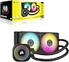 Corsair iCUE LINK Titan 240 RX RGB Cooler for CPU - 240mm AIO - 2X RX120 RGB Fan Integrated - Made for Intel LGA 1851/1700 AMD AM5/AM4 - Includes iCUE LINK System Hub - Black