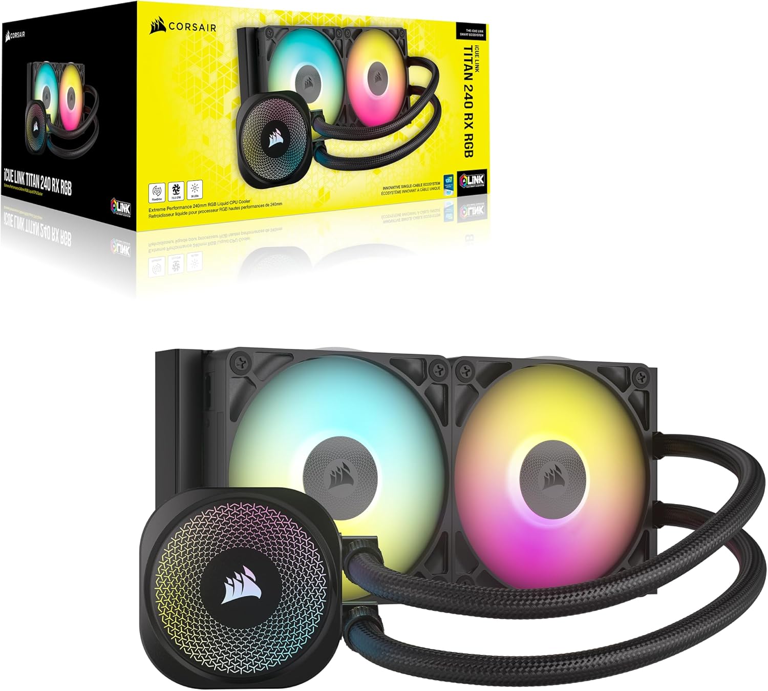 Corsair iCUE Link Titan 240 RX RGB Kit Refrigeración Líquida 240mm Negra 8