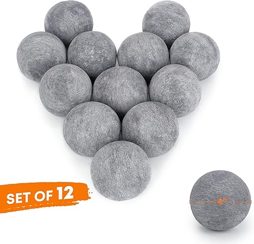 Miniatura 2 de Stanbroil Bolas de fuego de cerámica  Piedras redondas de 4 pulgadas para hoguera y chimenea  Juego de 12, color gris