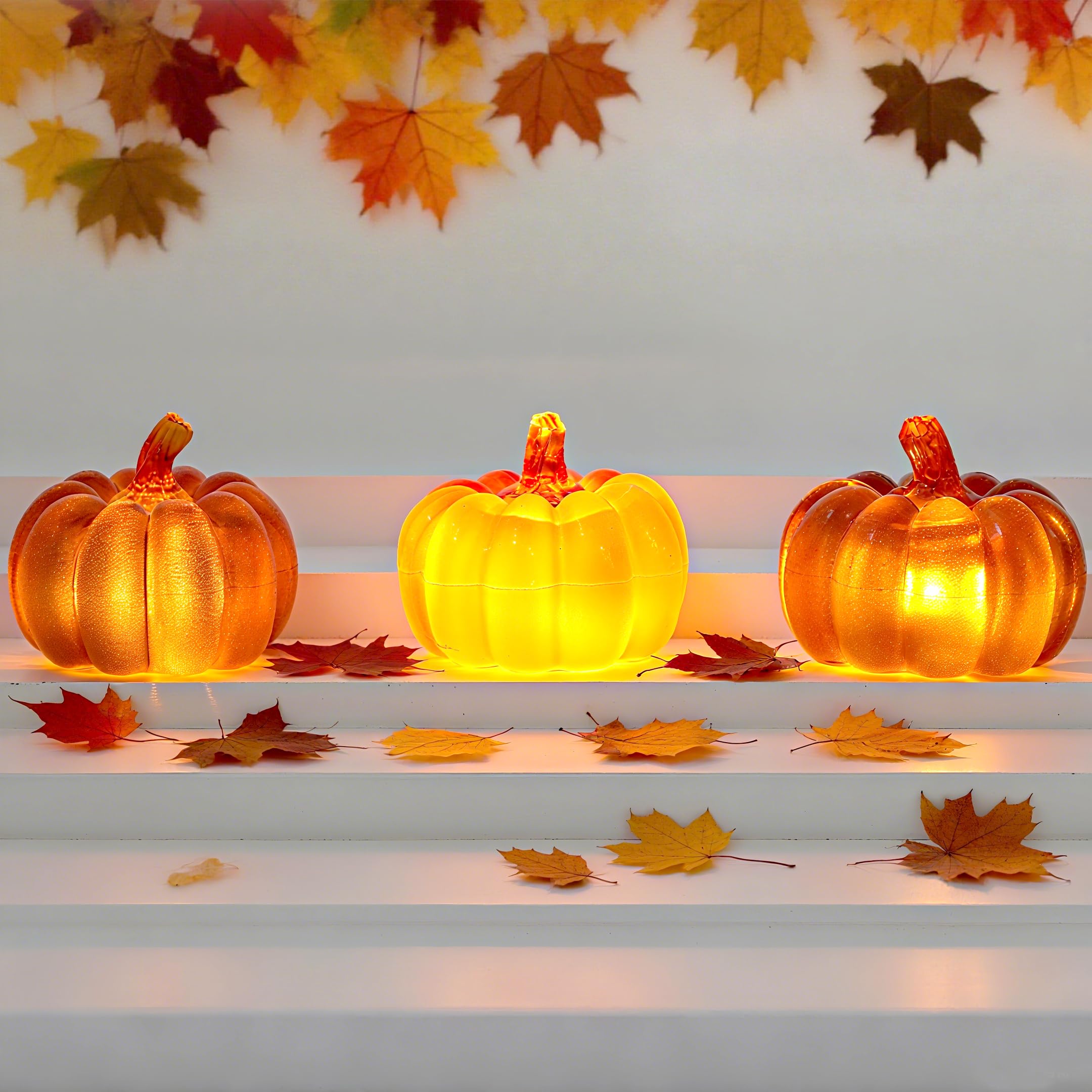 wokdsbl Pumpkin Lights Halloween Decorations Light Up Pumpkin Decor — image 1