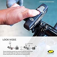 Vista 6 de NiteRider Lumina Micro 850 - Luz delantera para bicicleta, Sabre 80, luz trasera para bicicleta, paquete combinado - LED USB recargable faro