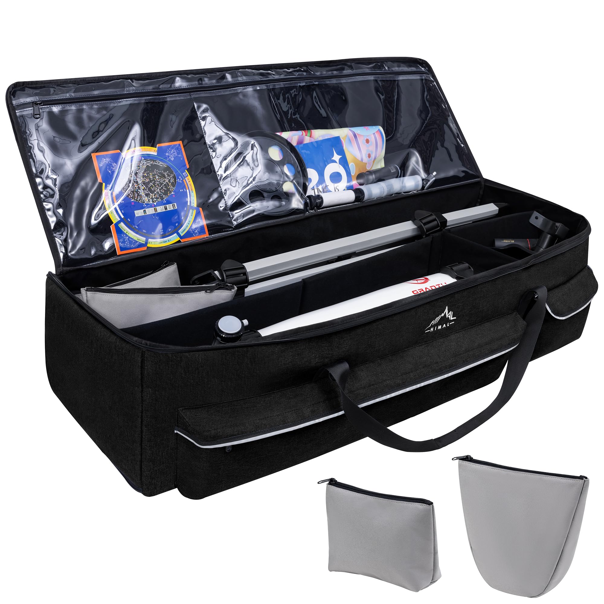 UNIHIMAL Multipurpose Telescope Bag– Padded Shock Absorbent –600D Oxford Telescope Carrying Case with Adjustable Shoulder Strap & Pockets and Extra Storage for Tripod and Accessories for Telescope