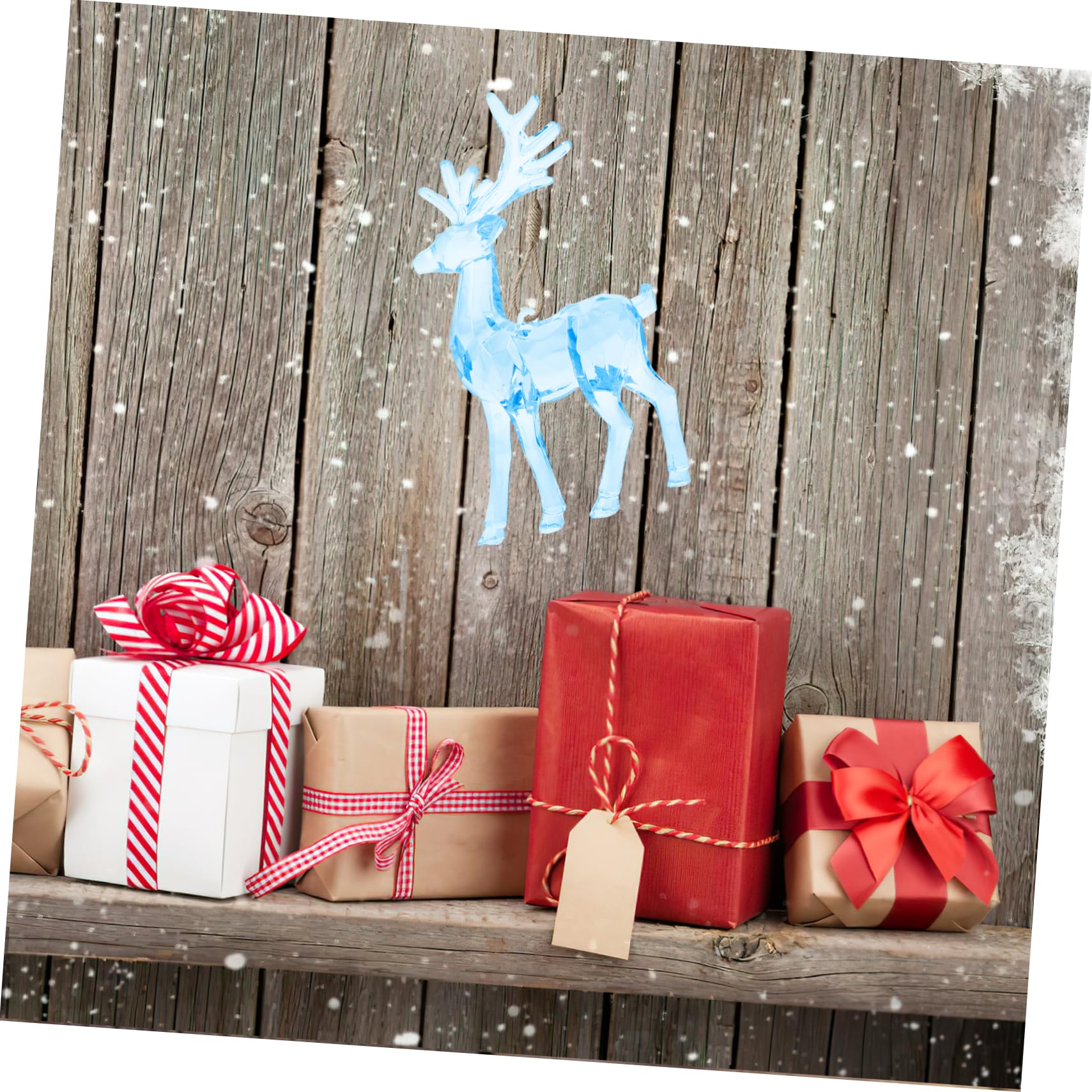 VOSAREA Lot De 4 Pendentifs pour Sapin De Noël Décorations en Acrylique 2 Pièces X 4