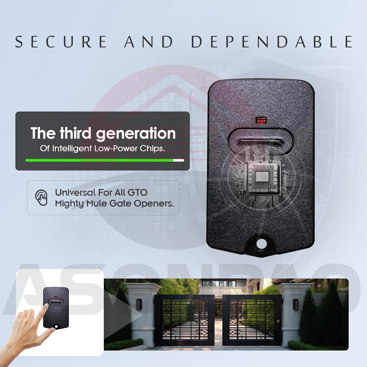 4 for Mighty Mule GTO Gate Opener Remote FM135 MMT103 RB741【5 Year Warranty】