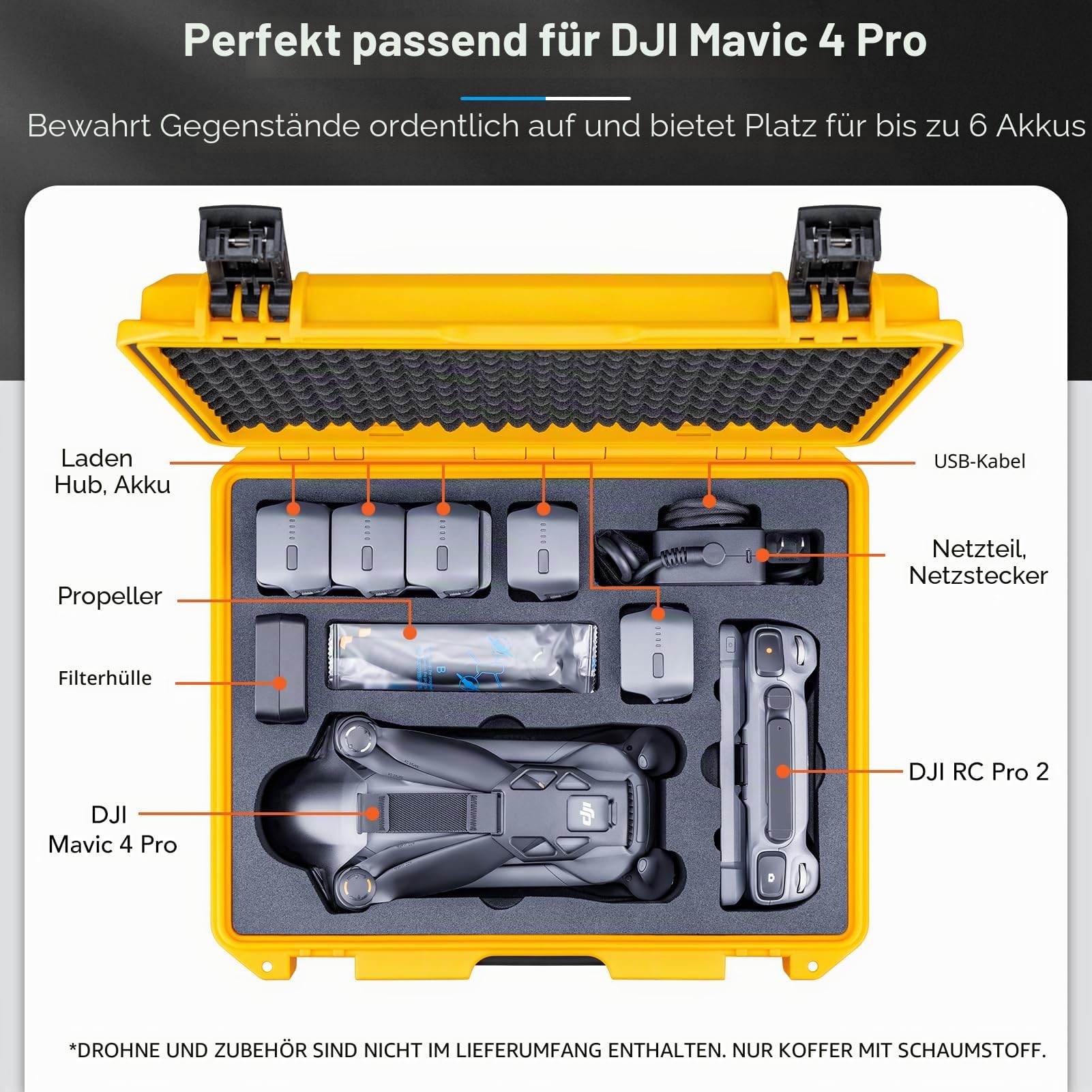 Lykus Titan M400 Hartschalenkoffer für DJI Mavic 4 Pro, DJI RC Pro 2/RC2