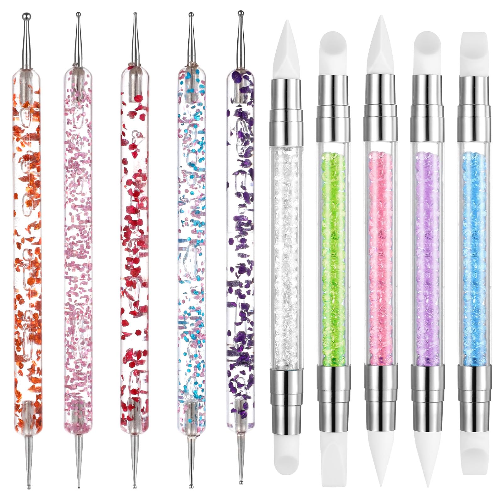 Guduling 10pcs Nail Dotting Tools, Dotting Tool for Nail Art Nail Dot Tool