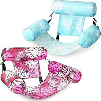 SLOOSH Inflatable Pool Floats Adult,2 Packs Floating Lounge Chairs,Blow up Pool Noodles for Adult Heavy Duty,Floating Chair for Party Summer Water Beach Lake Fun
