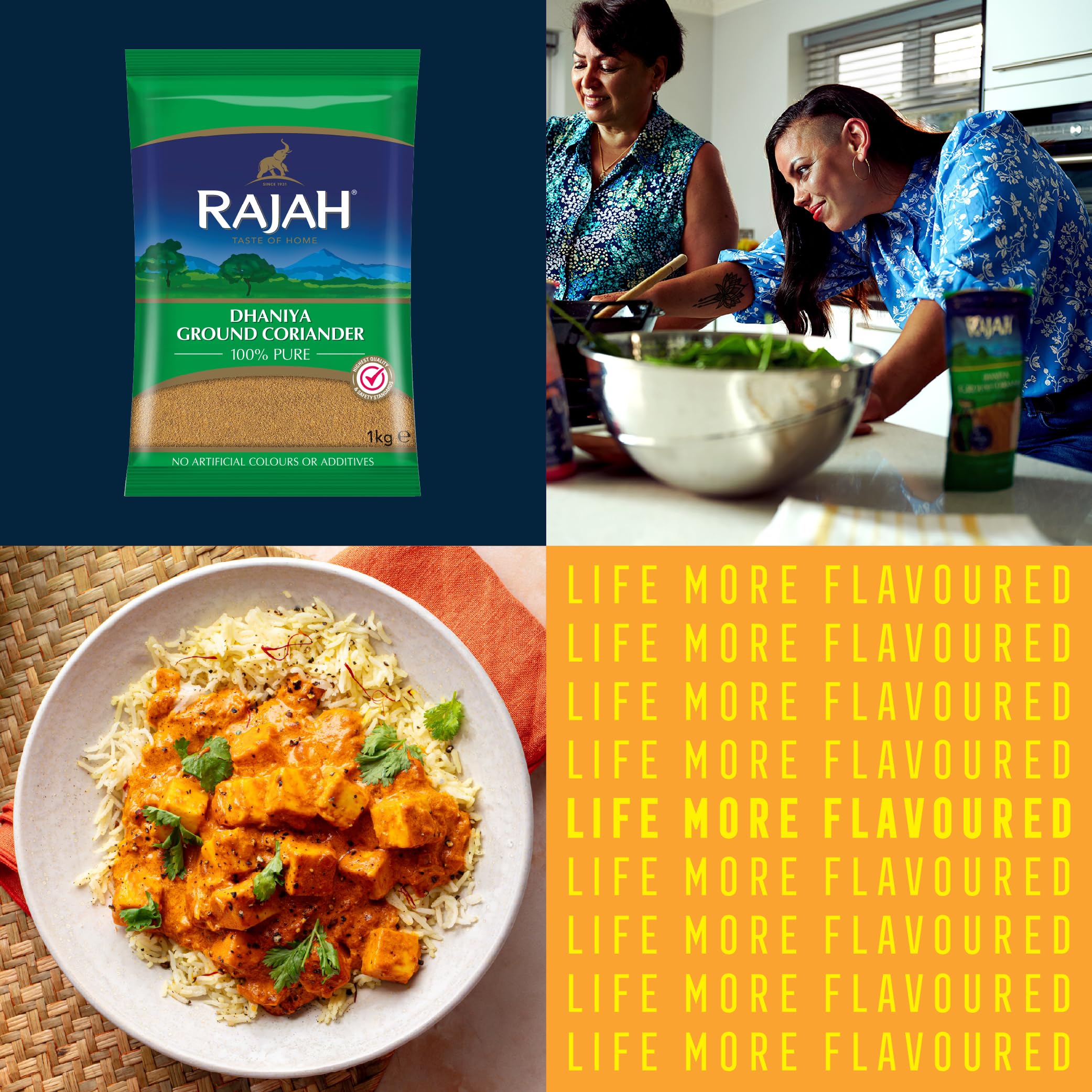 Amazon.com : Rajah Dhaniya Ground Coriander 1Kg : Grocery
