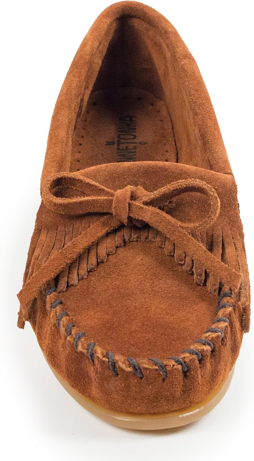 Minnetonka Women's Kilty Suede Hardsole Moccasin - Image 3