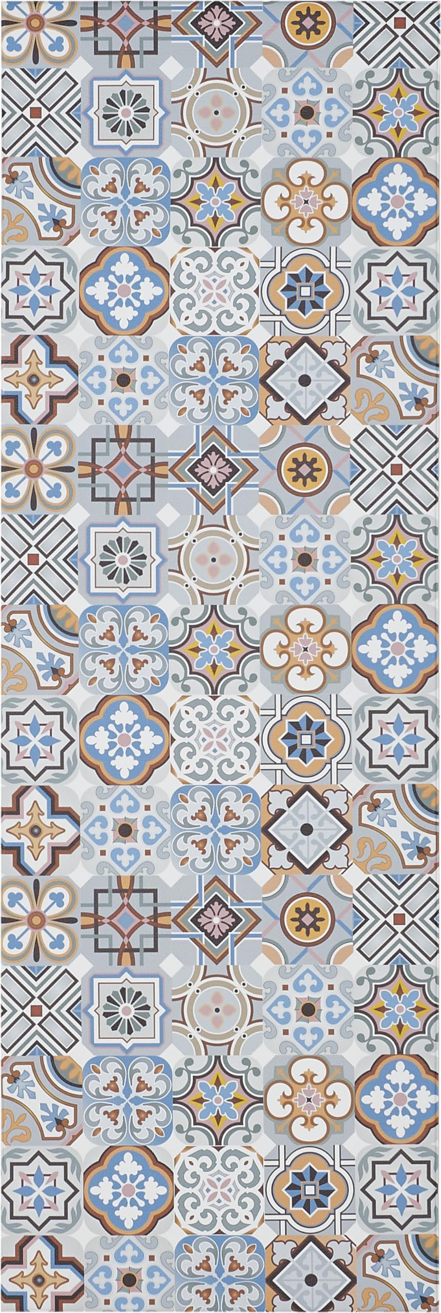 andiamo Tapis de Couloir Marrakech avec Dos antidérapant – Tapis de Cuisine et Couloir - 70 x 200 cm - Bleu Gris