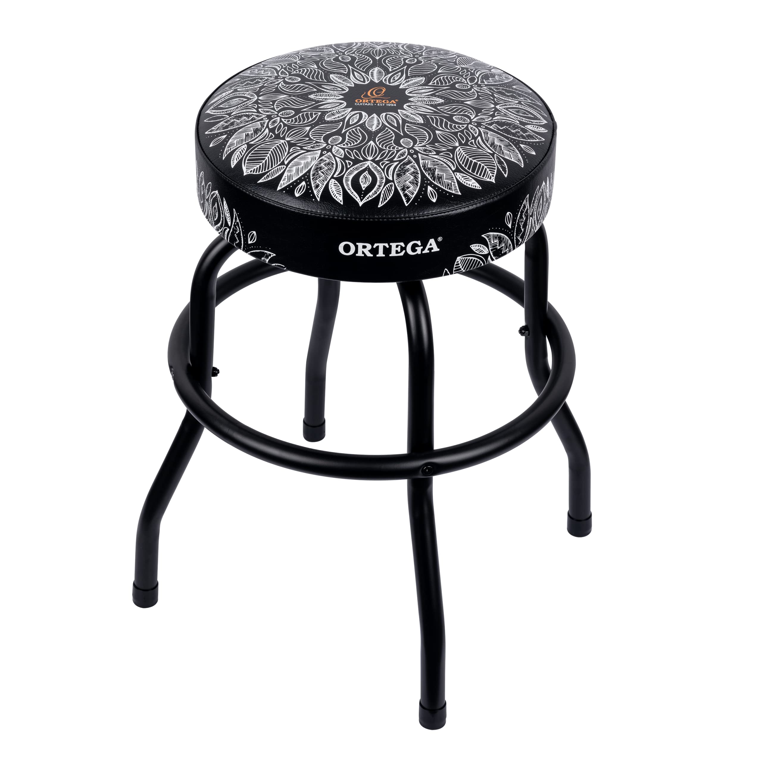 Ortega Guitars Padded Stage Stool – Per Palco, Bar, Studio, Showroom – Altezza 61 cm – White Kaleidoscope (OBS24-WHKC)