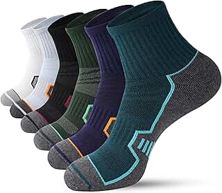 Running Trainer Socks for Men 9-12 6-8, Cushioned & Anti-Bli