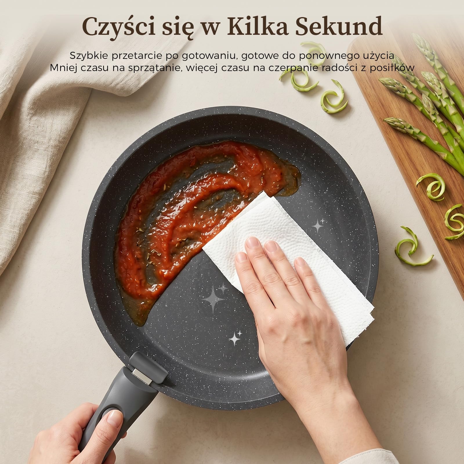 YASHE 9-Elementowy Zestaw Garnków, Odpinane Rączki, Na Indukcję, Granit | Konstrukcja Możliwa Do Układania, Idealny Do Kampera, Odporny Na Piekarnik, Bezpieczny, Trwały