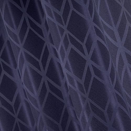 Miniatura 3 de Amazon Basics Cortinas Jacquard 100% opacas de 2 piezas, cortinas para sala de estar y dormitorio, tratamiento de ventana con aislamiento térmico,