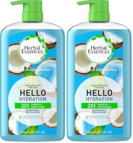 Herbal Essences Champú acondicionador 2 en 1 Hello Hydration de 29.2 onzas líquidas (paquete de 2)