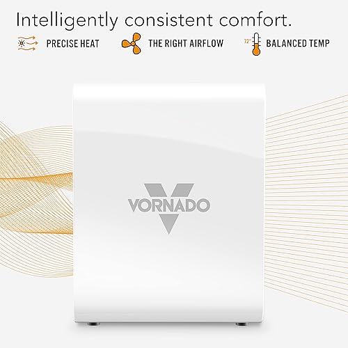 Miniatura 4 de Vornado VMH500 - Calentador de metal para toda la habitación con clima automático, 2 ajustes de calor, termostato ajustable, temporizador de 1 a 12