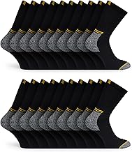 Basic Treasure 10 Paar Arbeitssocken Herren, WORK Socks, Funktionssocken Herren, Männer Socken Arbeit, Strümpfe Herren Schwarz