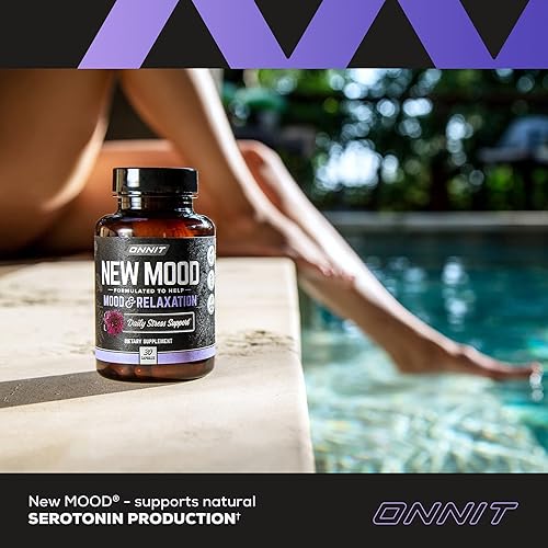 Miniatura 5 de Onnit New Mood - Suplemento para aliviar el estrés el sueño y el estado de ánimo 30 unidades