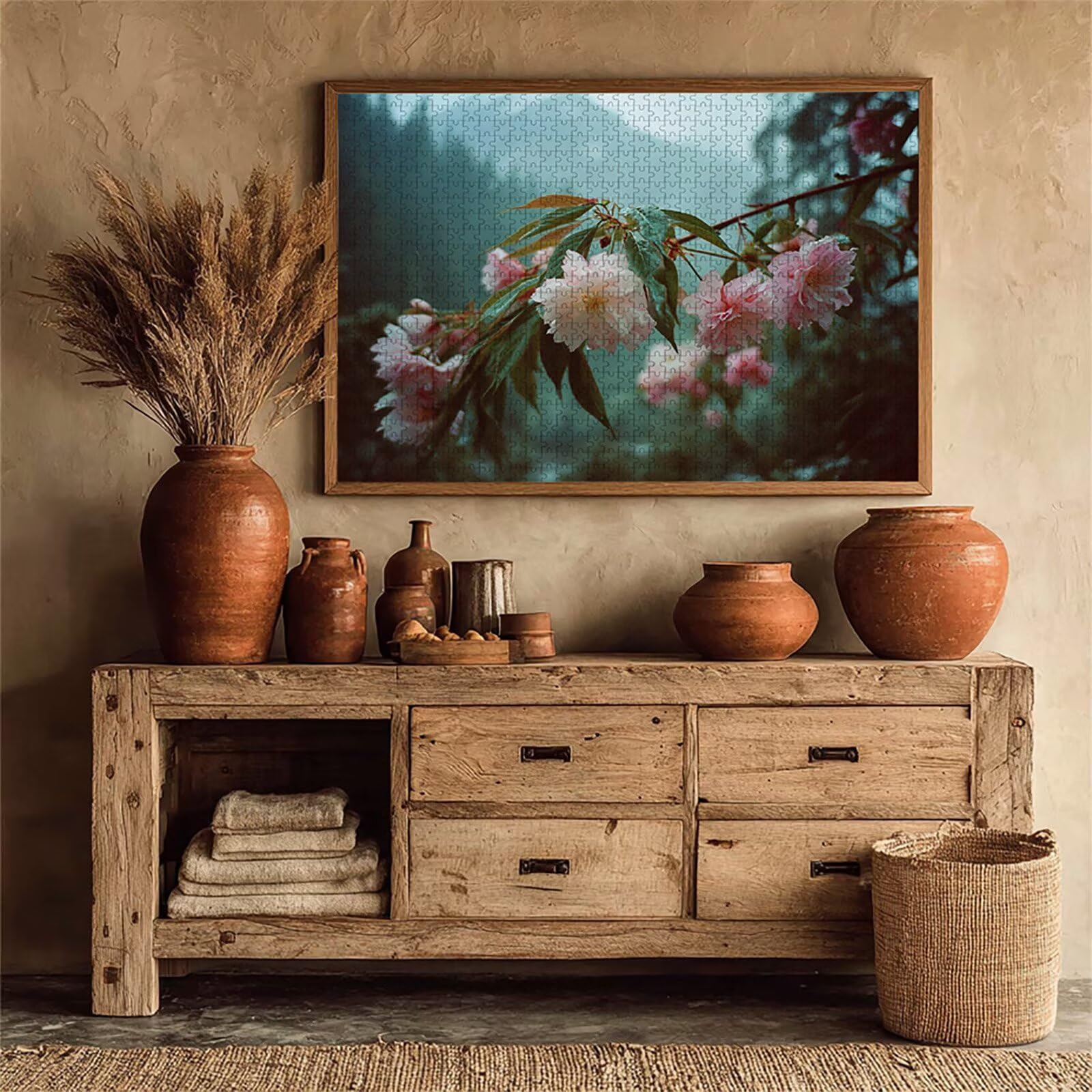Puzzle 2000 elementów dla dorosłych roślin, drewniane puzzle 99 x 70 cm, dla mężczyzn kobiet starszych seniorów, części ściśle do siebie pasują, dekompresja, dekoracja ścienna, prezenty dla