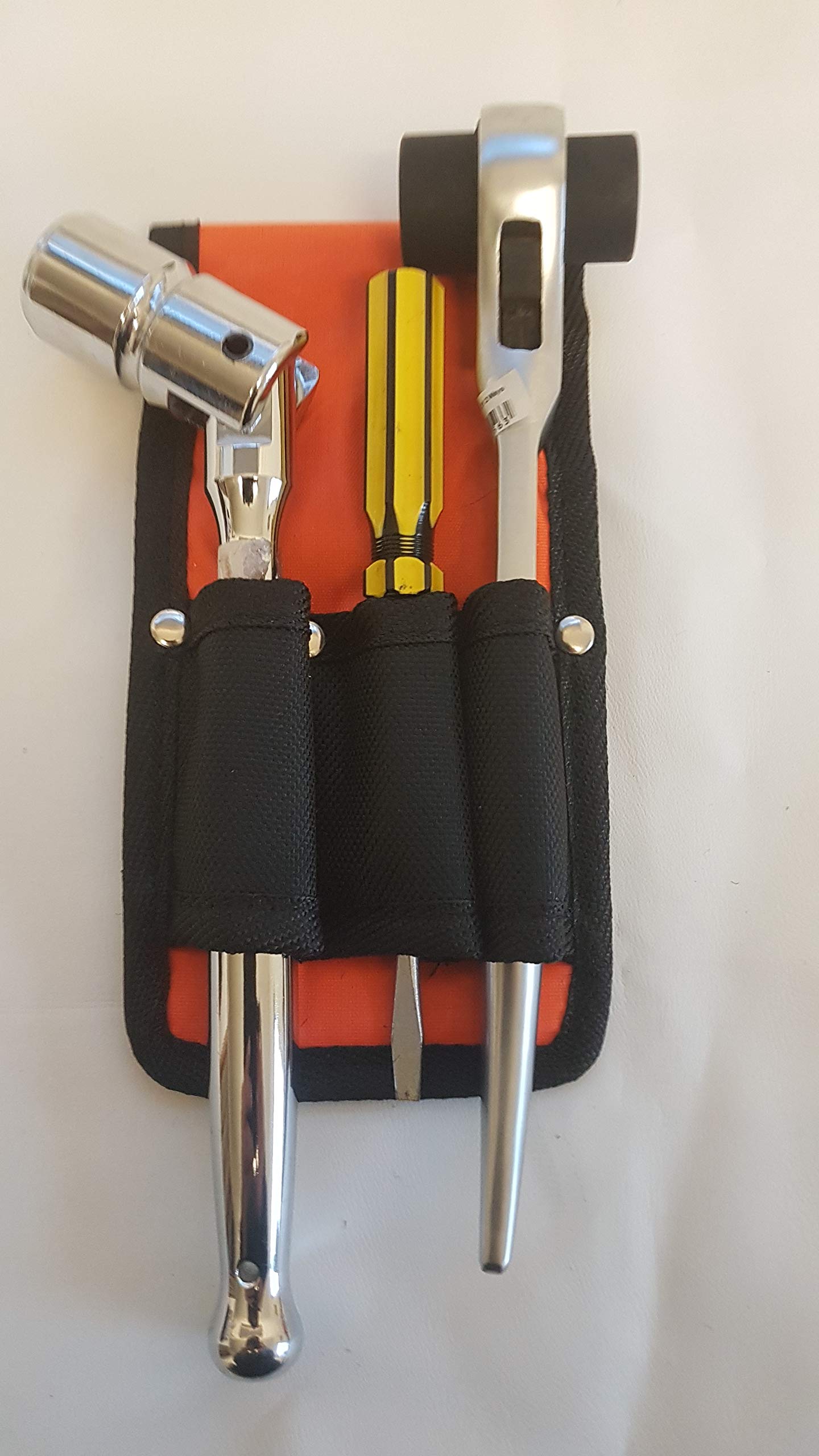 Bbi Ltd Red Or Orange Scaffolding Nylon Garden Tools Pockets Organizer Tools Selection Double Tripple Frog Multipurpose Pocket Tape Level Holder (Tripple Frog)