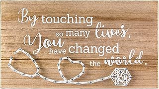 VILIGHT Nurse Doctor Gifts for Women Men - Thank You and Retirement Nurse Gift Sign - By Touching So Many Lives You Have Changed The World - Handmade 3D String Art 12x6.6 Inches