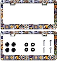 Vista 9 de Personaliza los hermosos marcos de matrícula de flor de cerezo, marco de matrícula floral para automóvil, accesorios universales de aluminio