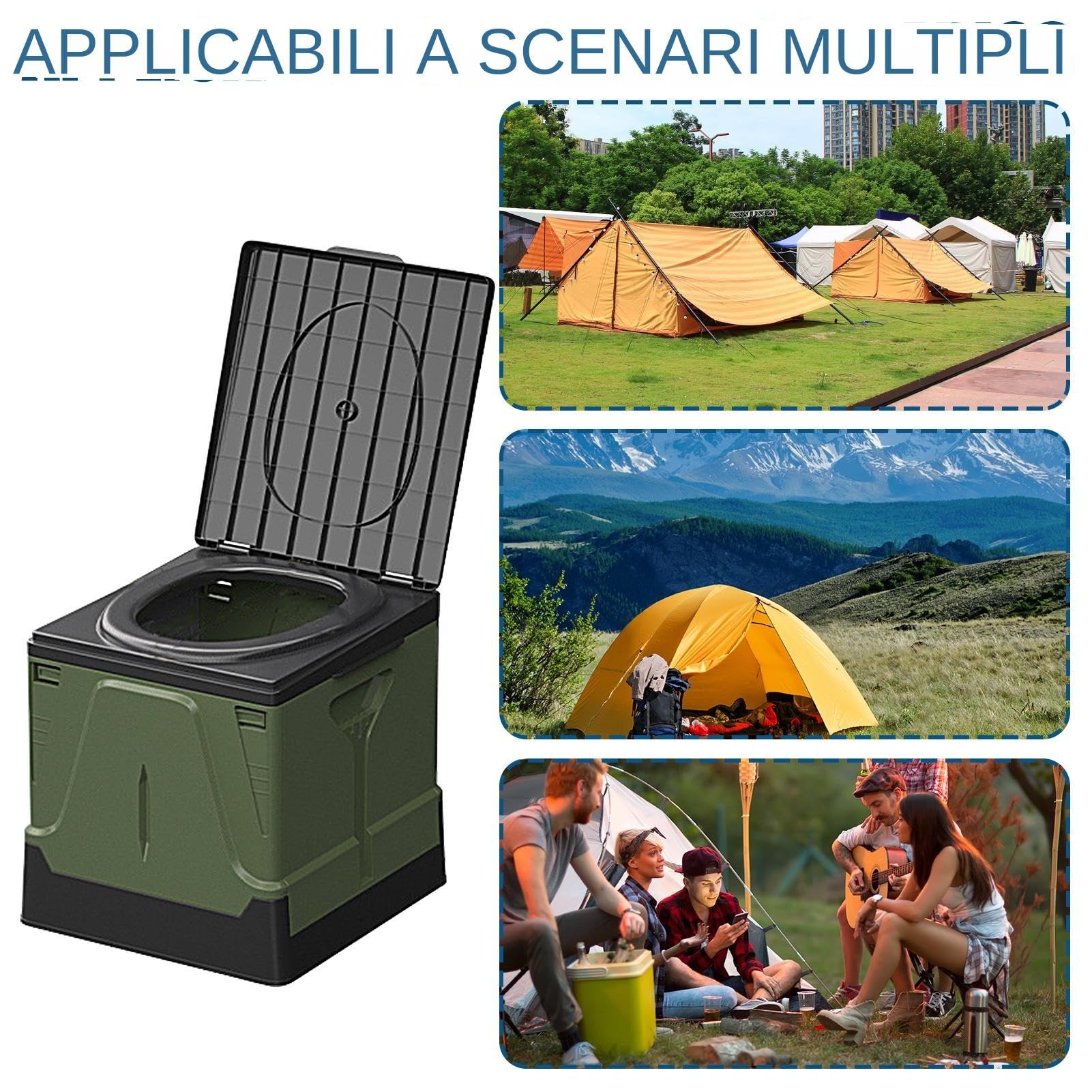 Inodoro Plegable para Viaje Plegable Portátil Telescópico Capacidad De | Orinal de Viaje Portátil para Coche para Adultos y Niños, Camping, Senderismo, , Playa y Atascos de Tráfico