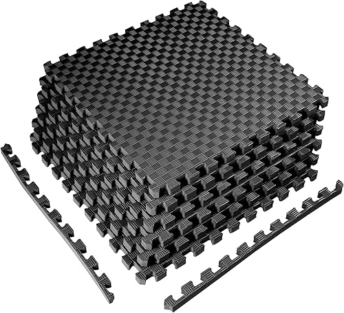 Miniatura 81 de Hulkfit Tapete de ejercicio de rompecabezas con alfombrilla de espuma EVA entrelazadas para el gimnasio en casa, tapetes para piso de garaje