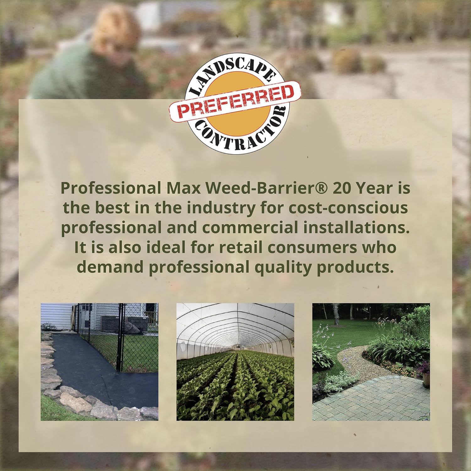 Dewitt Professional Max Weed Barrier Fabric 4.1 oz, Black, 3 x 100 Feet – Heavy-Duty Weed Control and Ground Cover for Gardens, Beds, Mulch, Outdoor Landscaping, and Yard Areas