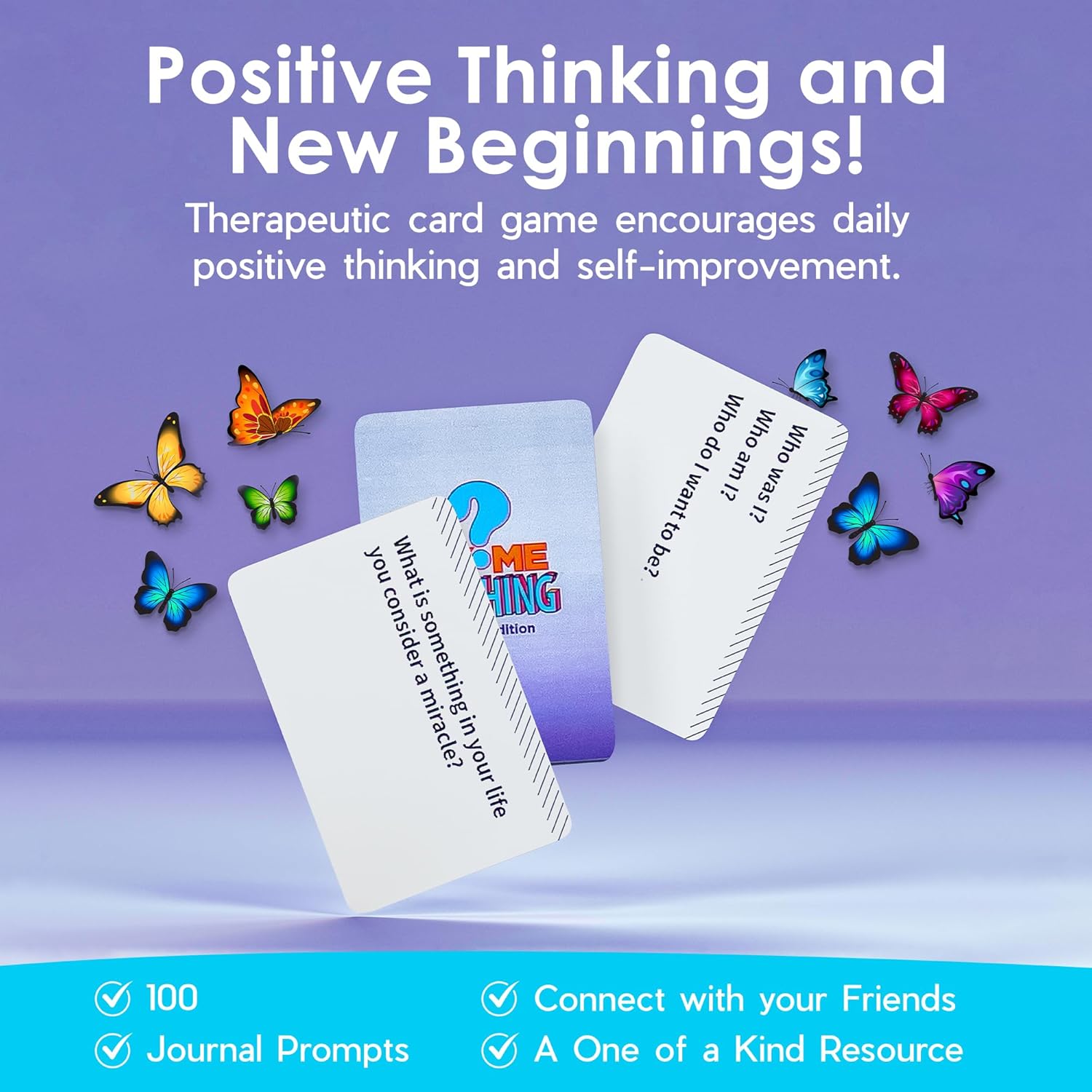ASKMEANYTHING Recovery Pack Card Game - 100 Cards for Self-Improvement, Coping Skills, and Group Therapy
