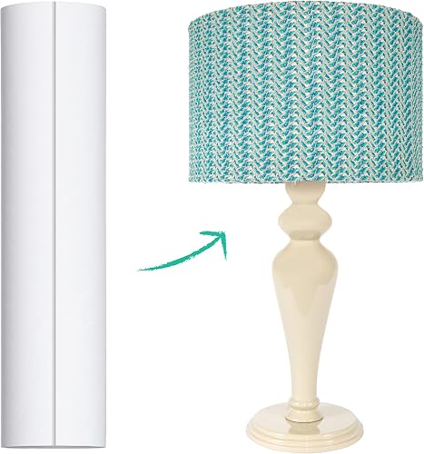 Styrene Sheet for Lampshade (17.5" Height x 64" Length) - Adhesive Roll for DIY Round Drum Lamp Shade - Repair Damaged Shades - Make a New Lampshade - Compatible With All Materials