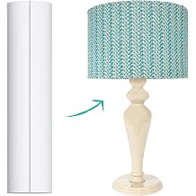 Styrene Sheet for Lampshade 13.5" Height x 40" Length - Adhesive Roll for DIY Round Drum Lamp Shade - Repair Damaged Shades - Make a New Lampshade - Compatible With All Materials
