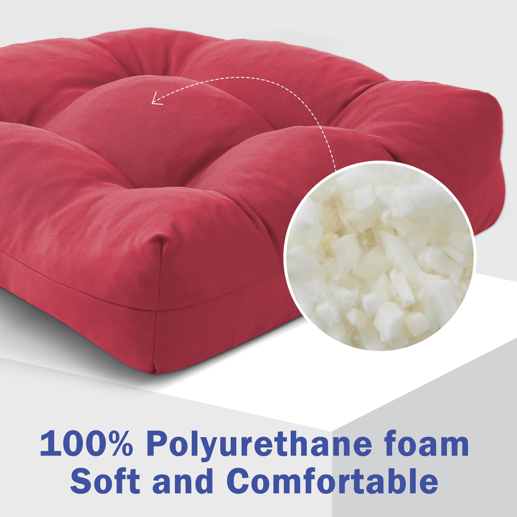 Lot De 2 Coussins De Chaise D'extérieur | Coussins De Chaise Blanc Peau De Mouton Veritable