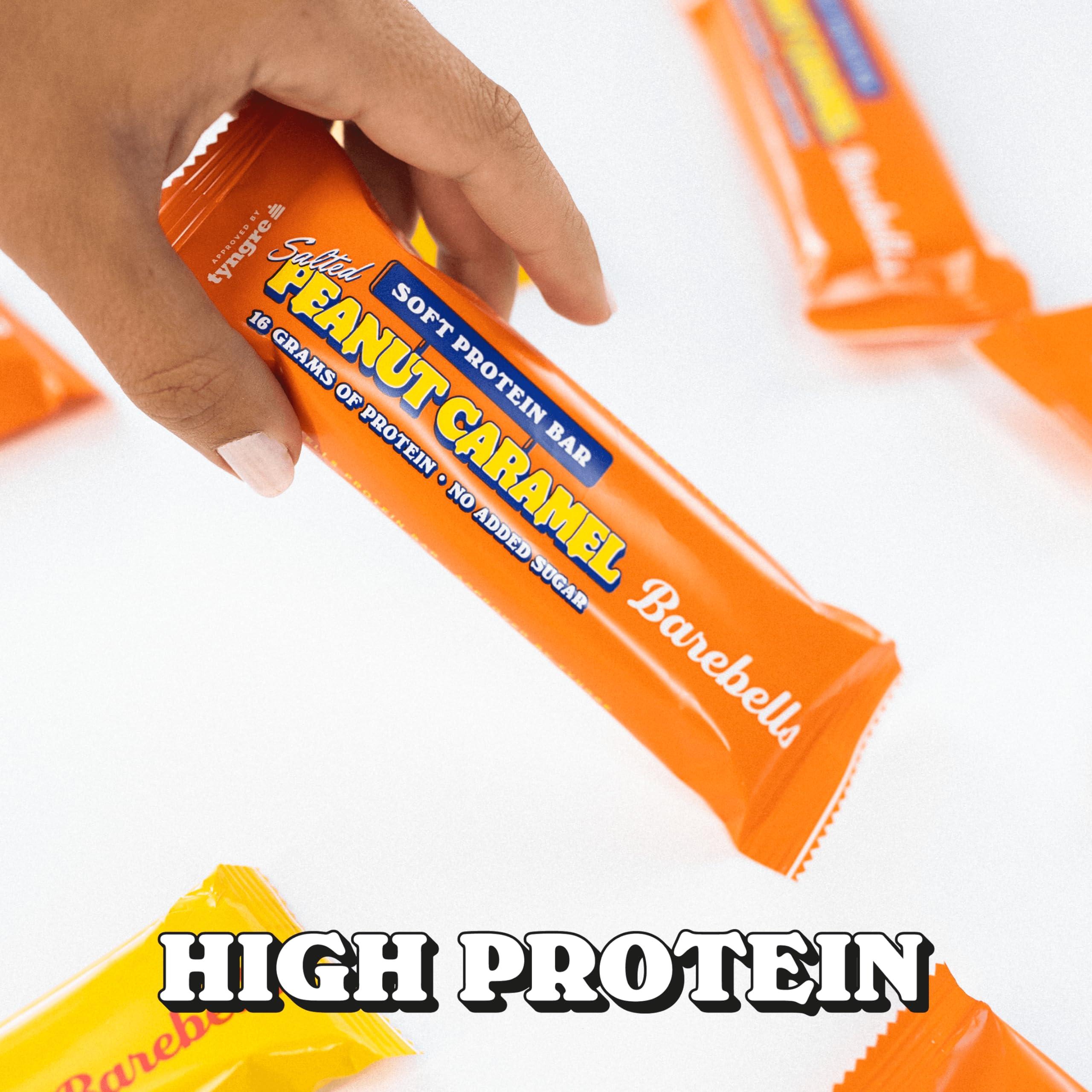 Barbells Soft Protein Bar | batonik proteinowy o niskiej zawartości cukru (Salted Peanut Caramel, 12 x 55 g)