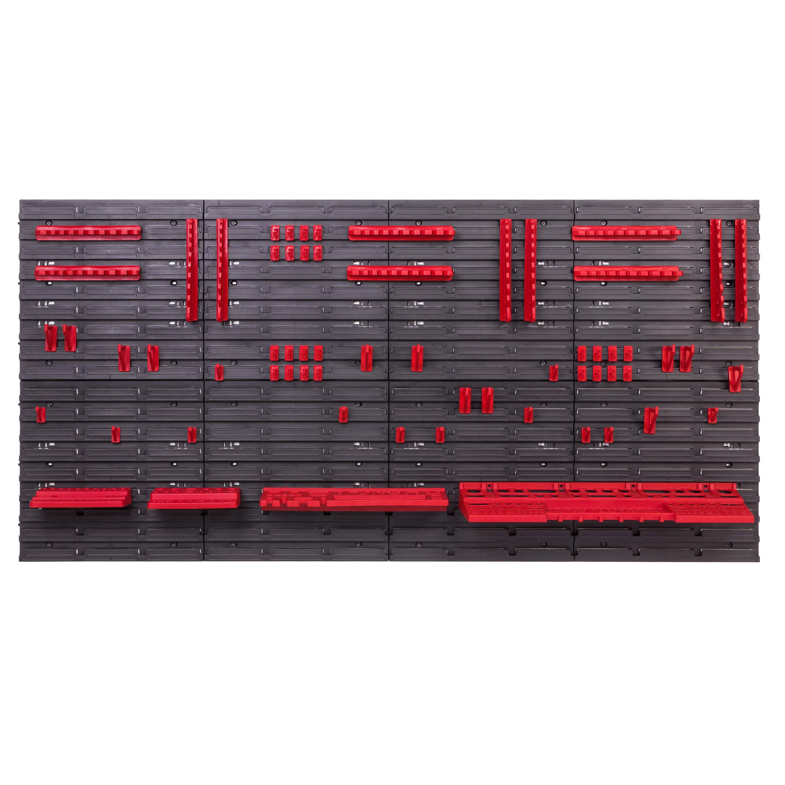 botle Lagersystem Wandregal 158x78 cm, Werkzeughalterungen, Schüttenregal Sichtlagerkästen, Extra Starke Wandplatten, Regal Erweiterbar, Werkstattregal Lagerregal Werkstattwandregal Steckregal