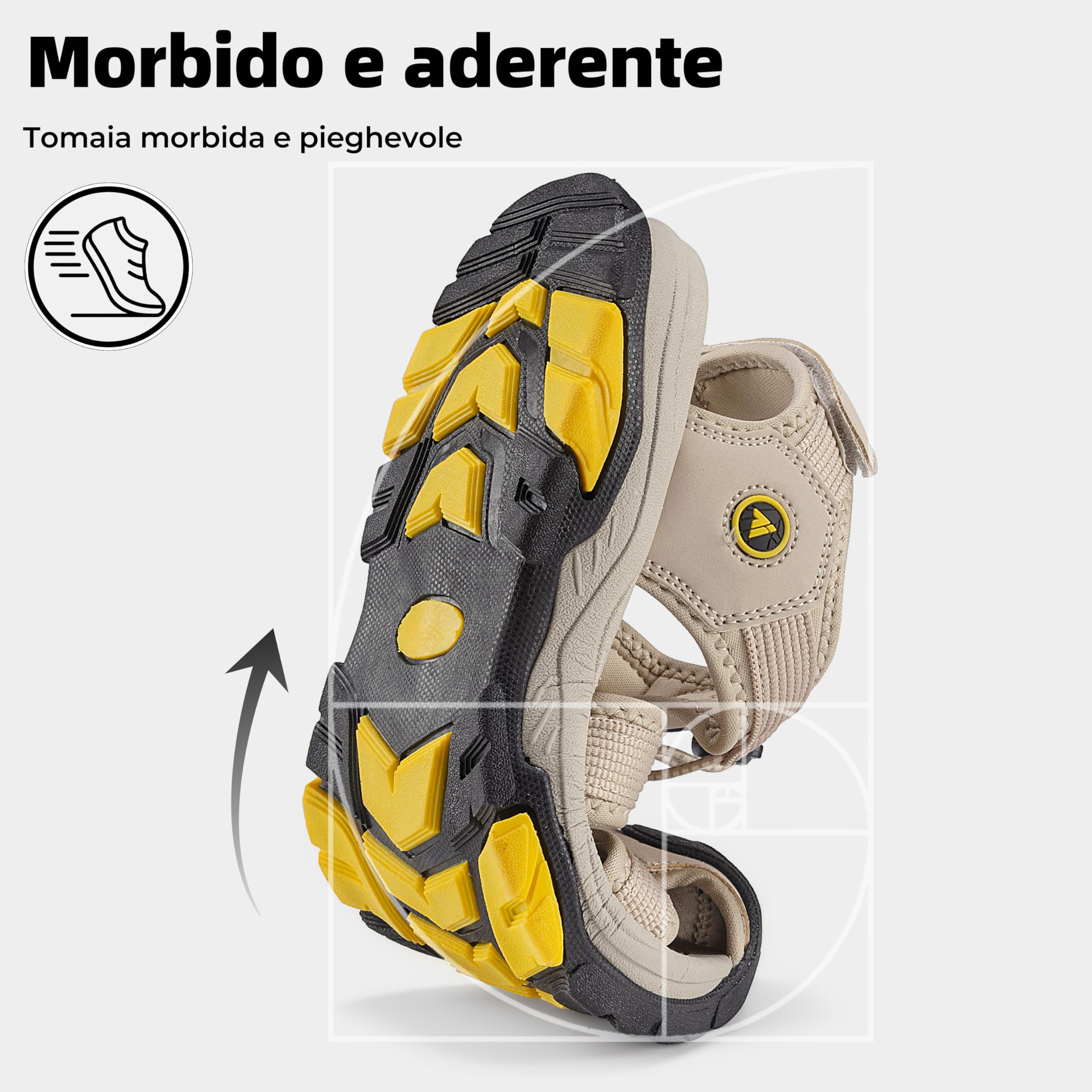 Mishansha Sandali Sportivi Uomo Traspirante Estivi Sandali da Trekking Antiscivolo All'aperto Gr.39-48