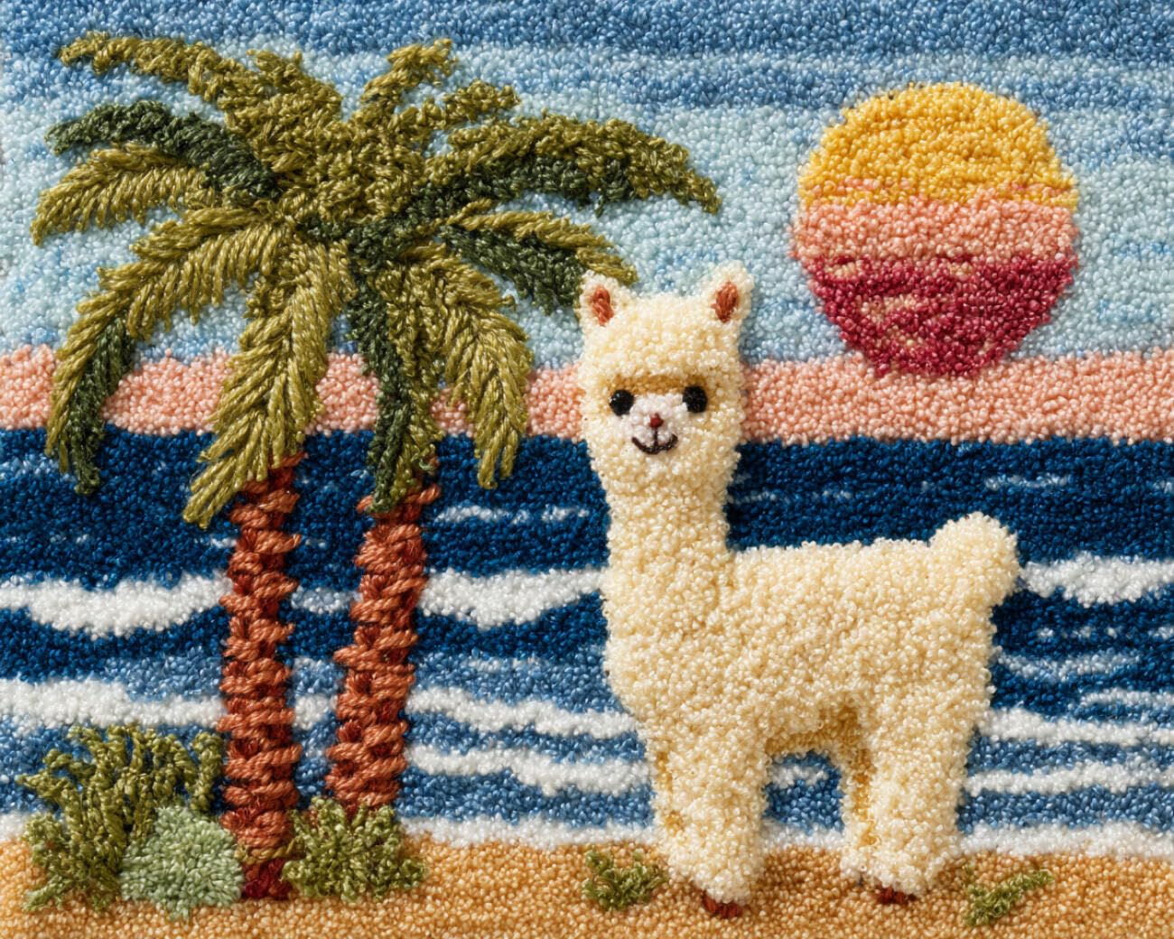 AMBATTERY Latch Hook Rug Kit Fantasy Alpaca 90x120cm