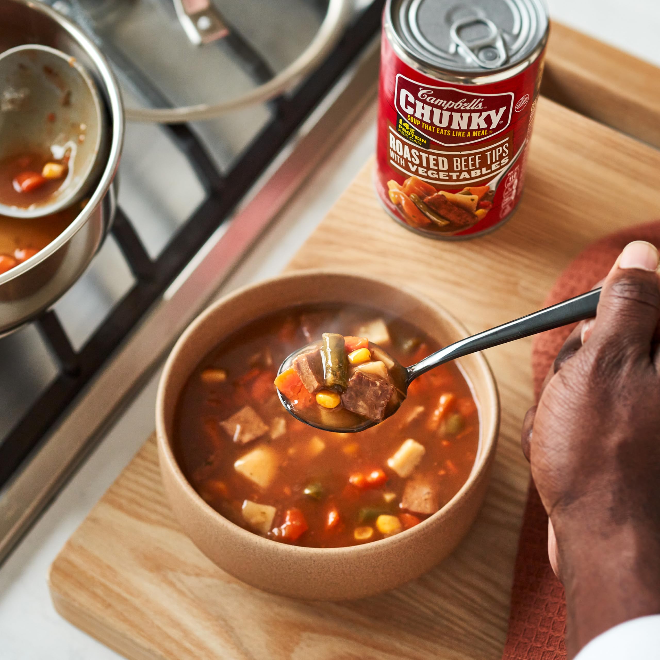 Campbell’s Chunky Soup, Roast Beef Tips With Vegetables Soup, 18.8 Oz Can