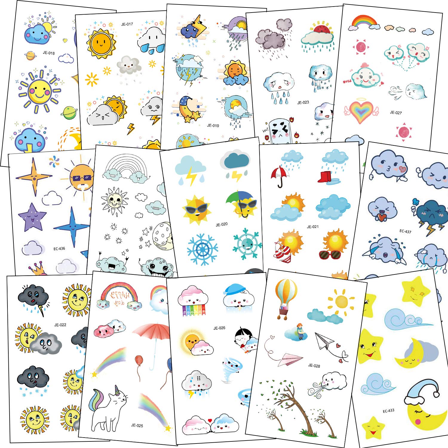 Szsmart Tatuajes Ninos Tatuajes Infantiles Tatuajes Temporales Adultos Pegatina Del Clima De Dibujos Animados Tatuajes Adhesivos Mejores Regalos De Cumpleanos 15 Hojas Amazon Es Juguetes Y Juegos