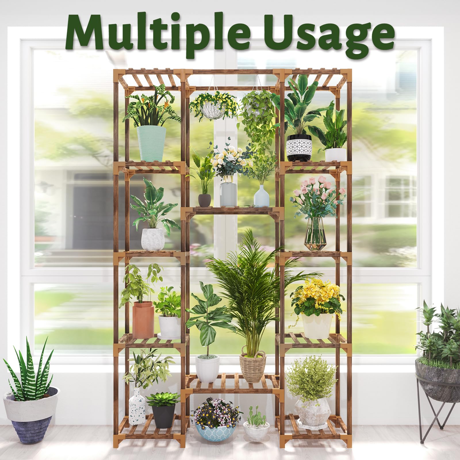 Snapklik.com : Uneedem Tall Indoor Outdoor Plant Stand - Large 12 Tier ...