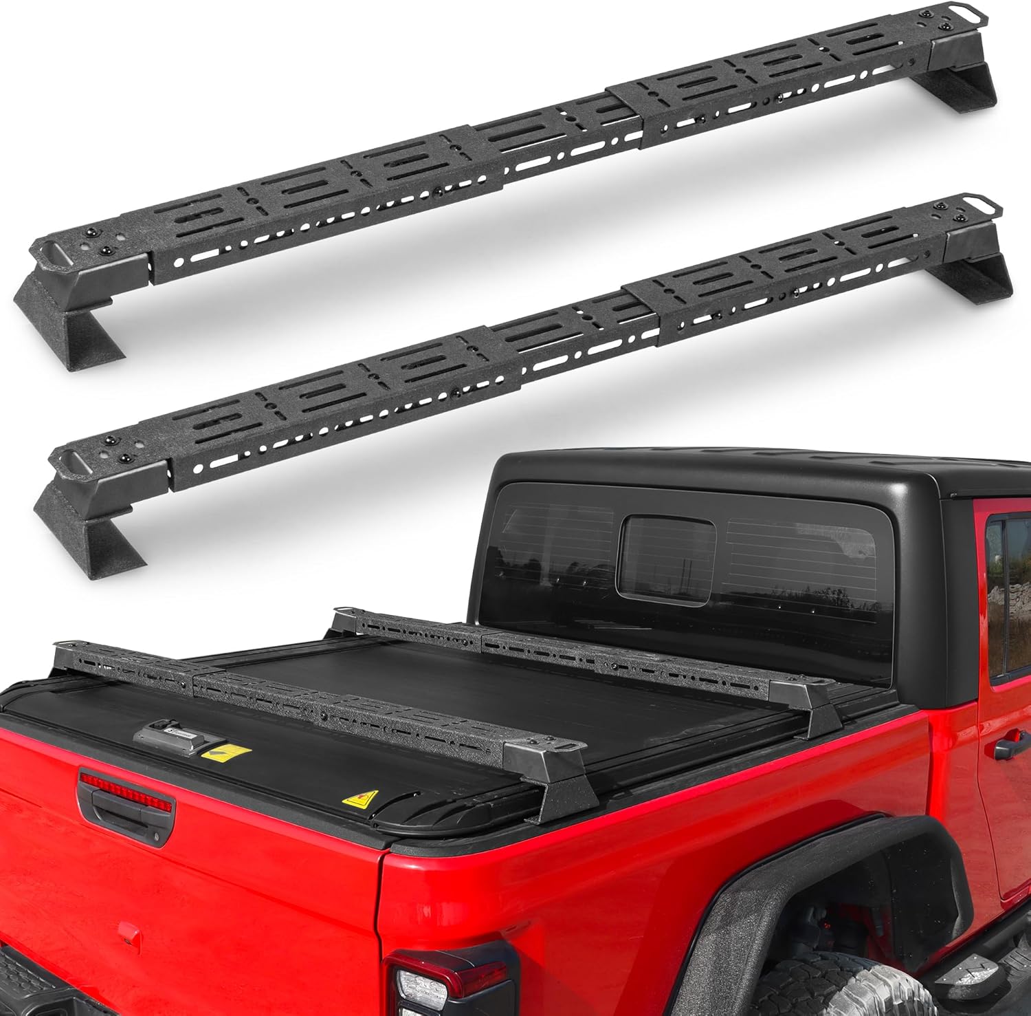 MONOKING Adjustable Full-Size Truck Bed Rack 800lb Heavy Duty for F150 F250 Silverado Ram Tundra Rooftop Tent Carrier